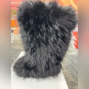 Black Faux Fur Boots